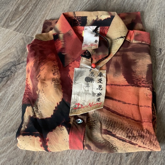 Da-Nang 100% Silk Long Sleeve Tunic Multiple Sizes Available - Picture 5 of 14